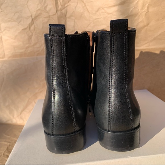 Sezane EUGENIE Boots/Sézane EUGENIE Leather Boots, New Black + Velvet Laces 39/8 - Picture 11 of 16